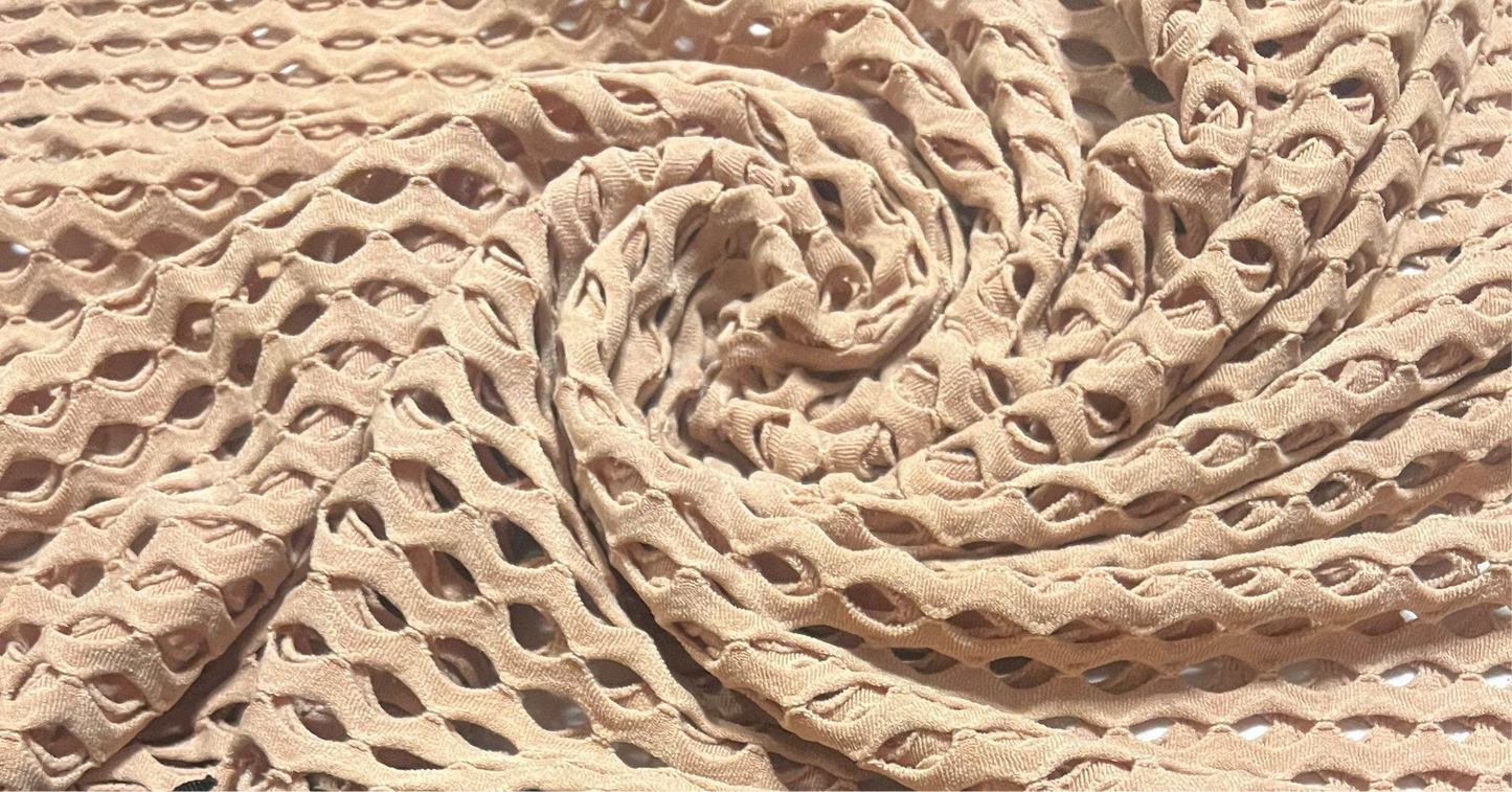 Diamond fishnet mesh nylon spandex 4-stretch 58/60”sold by the YD.ships worldwide from Los Angeles California USA