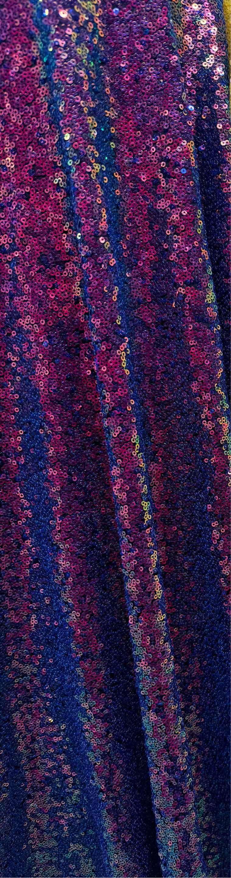 Fantastic iridescent mini sequins nylons spandex 4-way stretch 58/60”Sold by the YD.Ships worldwide from Los Angeles California USA.