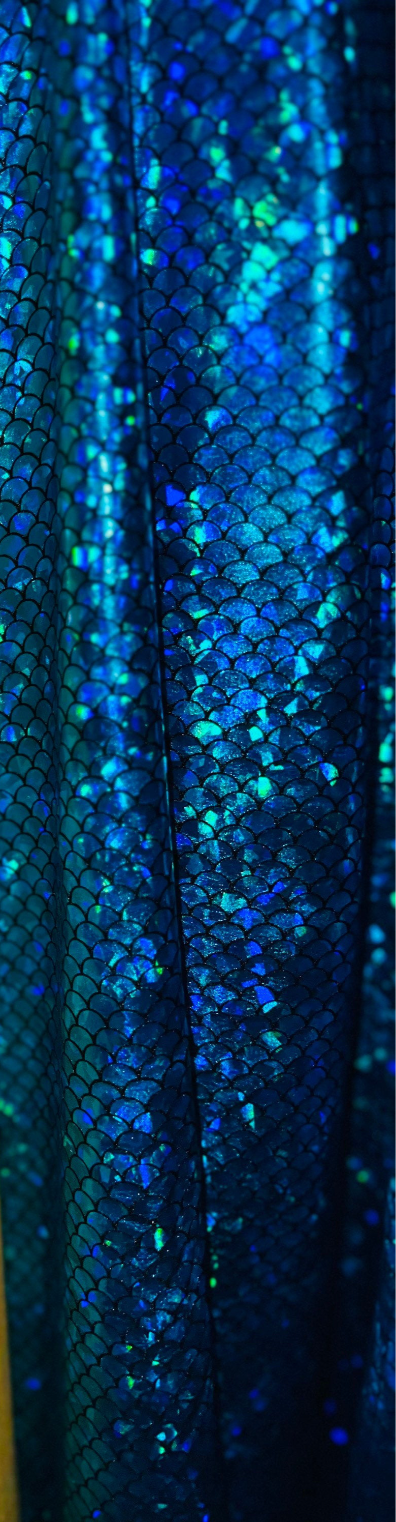 Hologram Scales mermaid design print on the best quality of nylon spandex 4-way stretch 58/60” Sold by the YD.Ships worldwide from LA