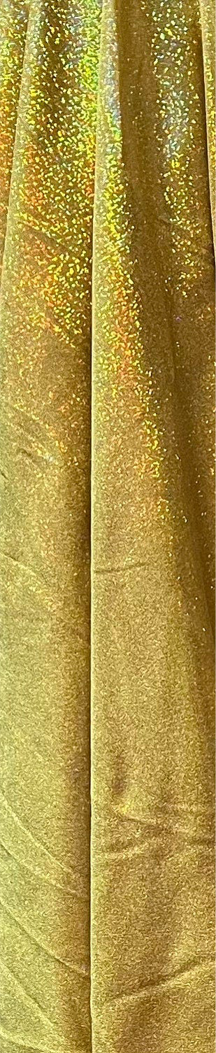 Shiny Mystique w/hologram foggy foil nylon spandex 4-stretch 58/60”Sold by the YD.Ships worldwide from Los Angeles California USA