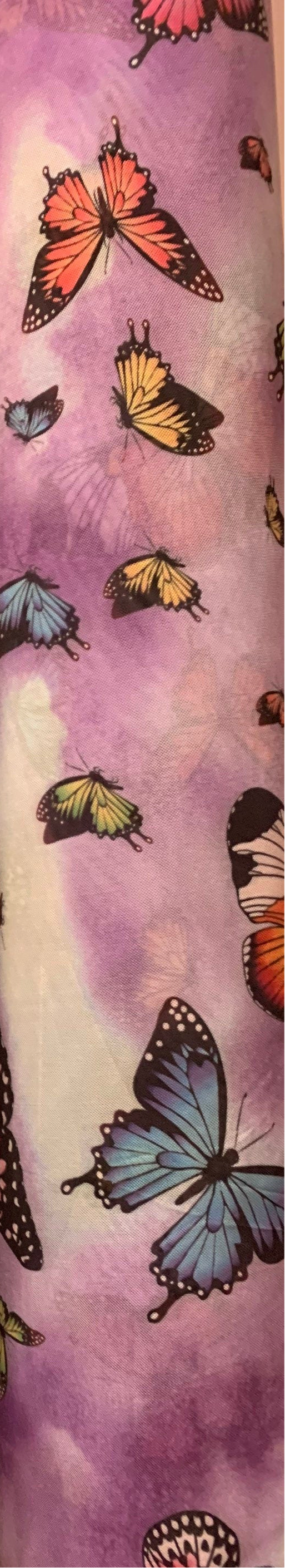 Pretty butterfly design print on power mesh 4-way stretch 58/60”sold by the YD.ships worldwide from Los Angeles California USA