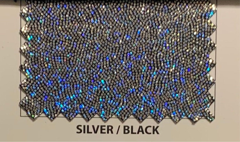 Mystique nylon spandex w/hologram foggy foil 4way stretch 58/60”sold by the YD. ships worldwide from Los Angeles California USA