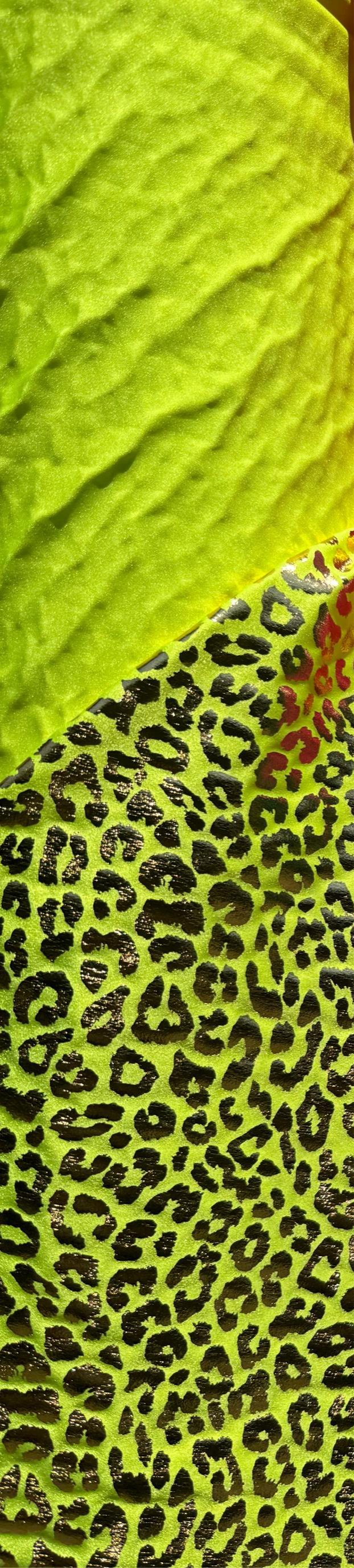 New leopard design metallic nylon spandex 4-stretch 58/60”sold by the YD.Ships worldwide from Los Angeles California USA.