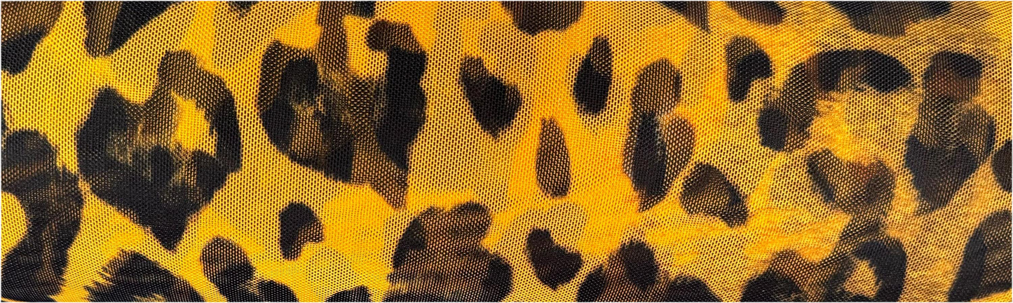 New Leopard pattern design print on power mesh nylon spandex 4-stretch 58/60”Sold by the YD.Ships worldwide from Los