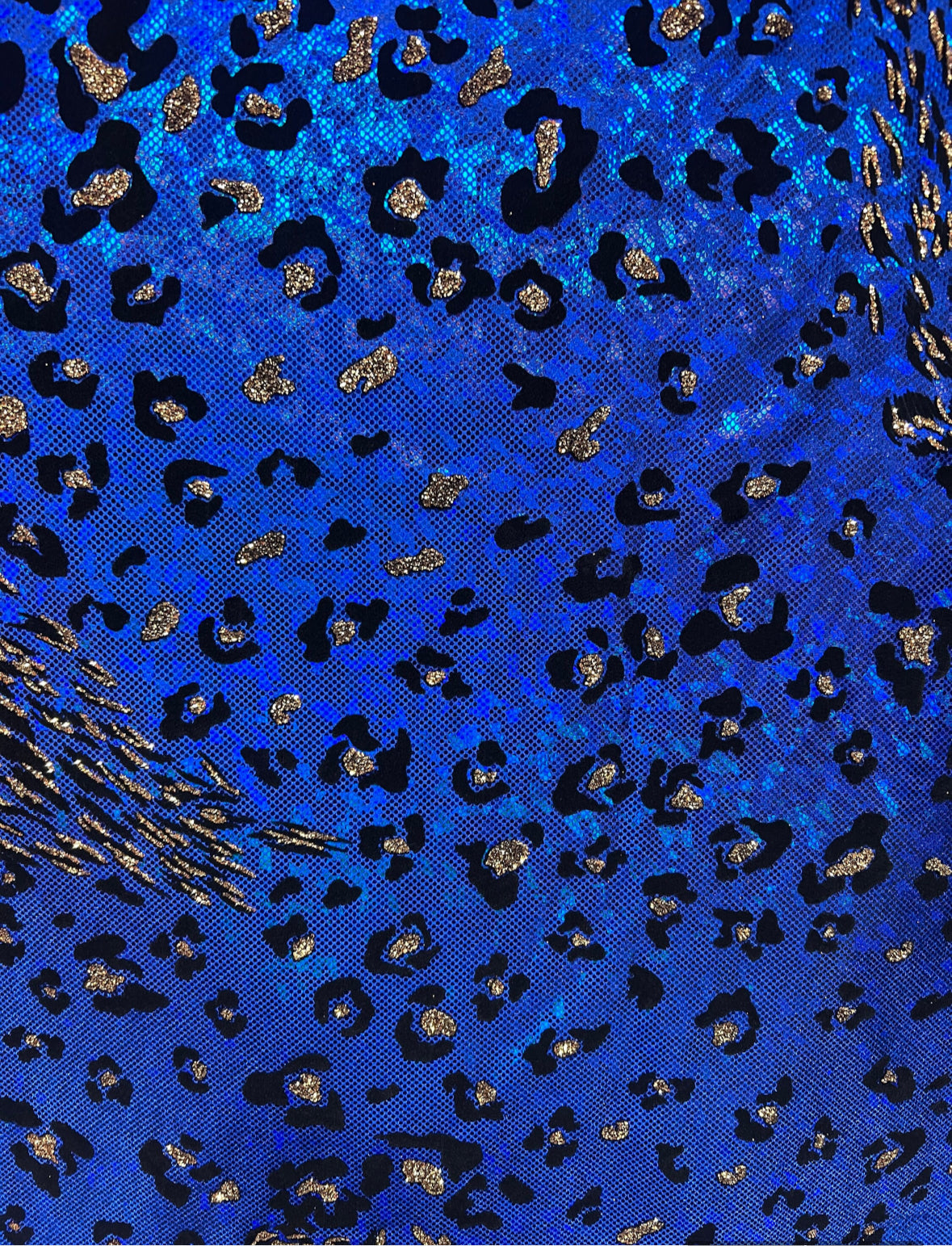 New Safari wild cats design print on hologram metallic nylon spandex with flocking 4way stretch 58/60”sold by the YD.Ships worldwide from LA