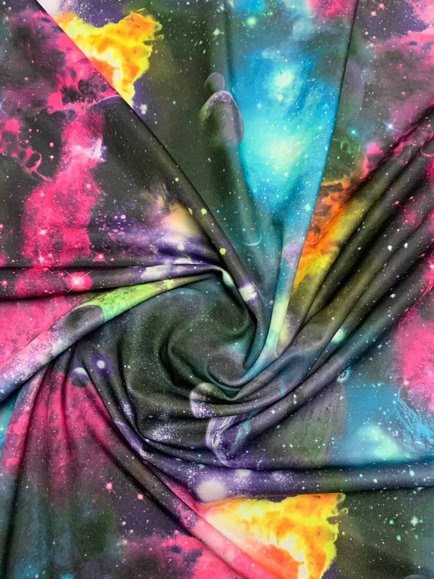 Awesome universe design print on nylon spandex 4-way stretch sold by the YD. ships worldwide from Los Angeles California USA