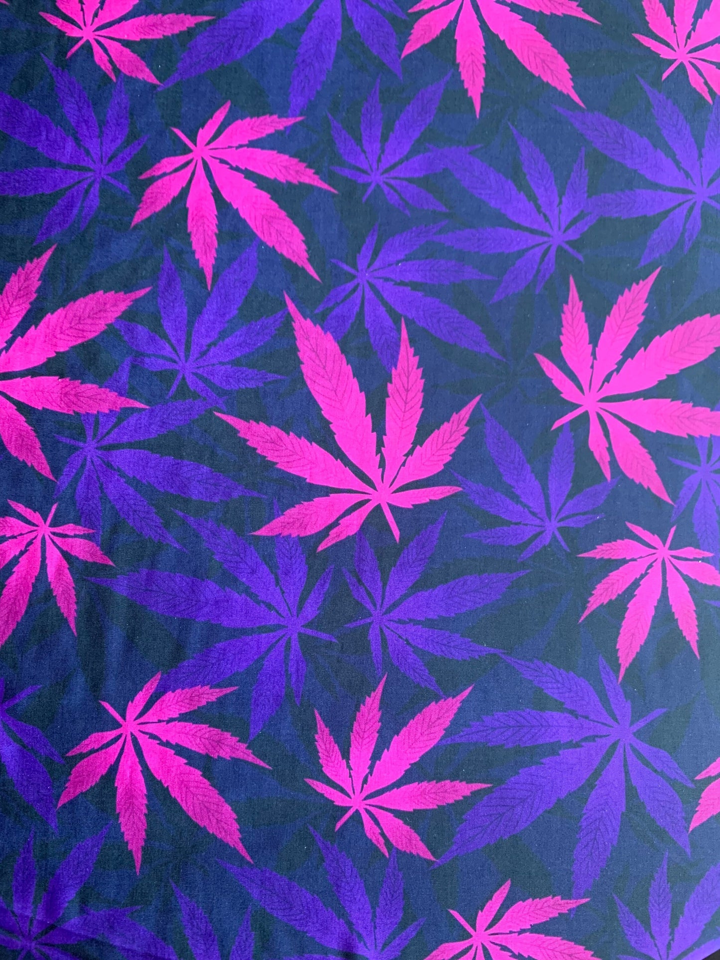 Herb Cannabis leaf design print on nylon spandex 4-way stretch 58/60 sold by the YD. ships Worldwide from Los Angeles California USA