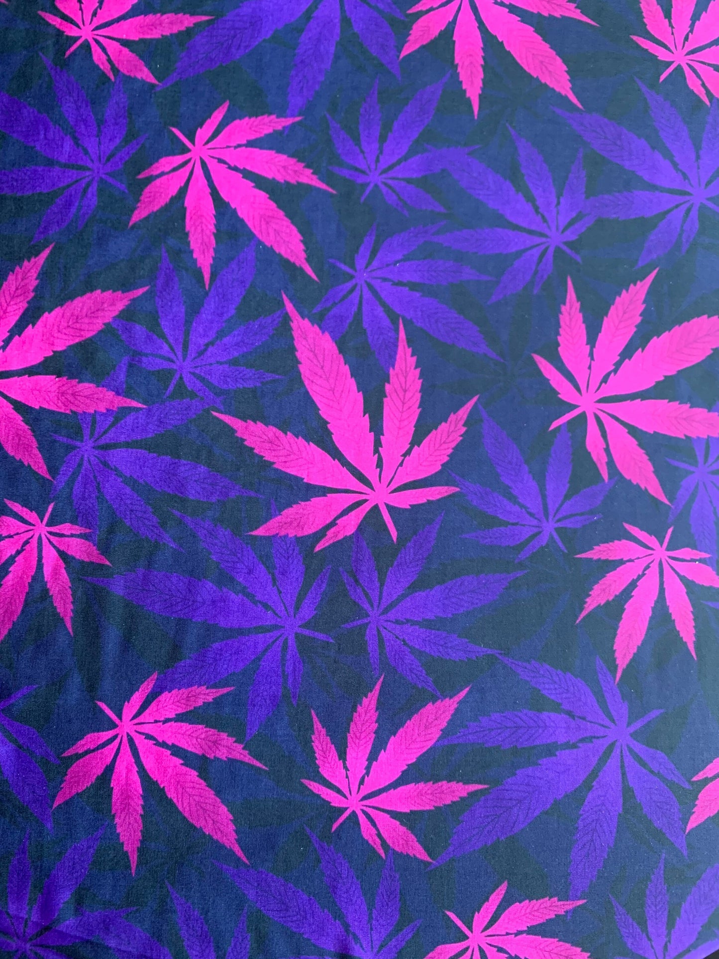 Herb Cannabis leaf design print on nylon spandex 4-way stretch 58/60 sold by the YD. ships Worldwide from Los Angeles California USA