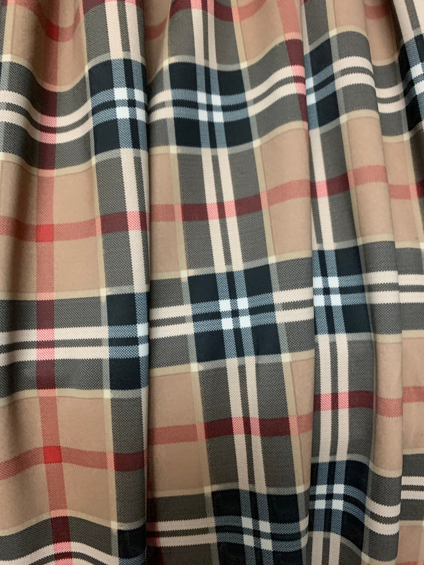 Pretty plaid tartan design print on the best quality nylon spandex 4-way stretch 58/60”sold by the YD. ships worldwide from Los Angeles CA