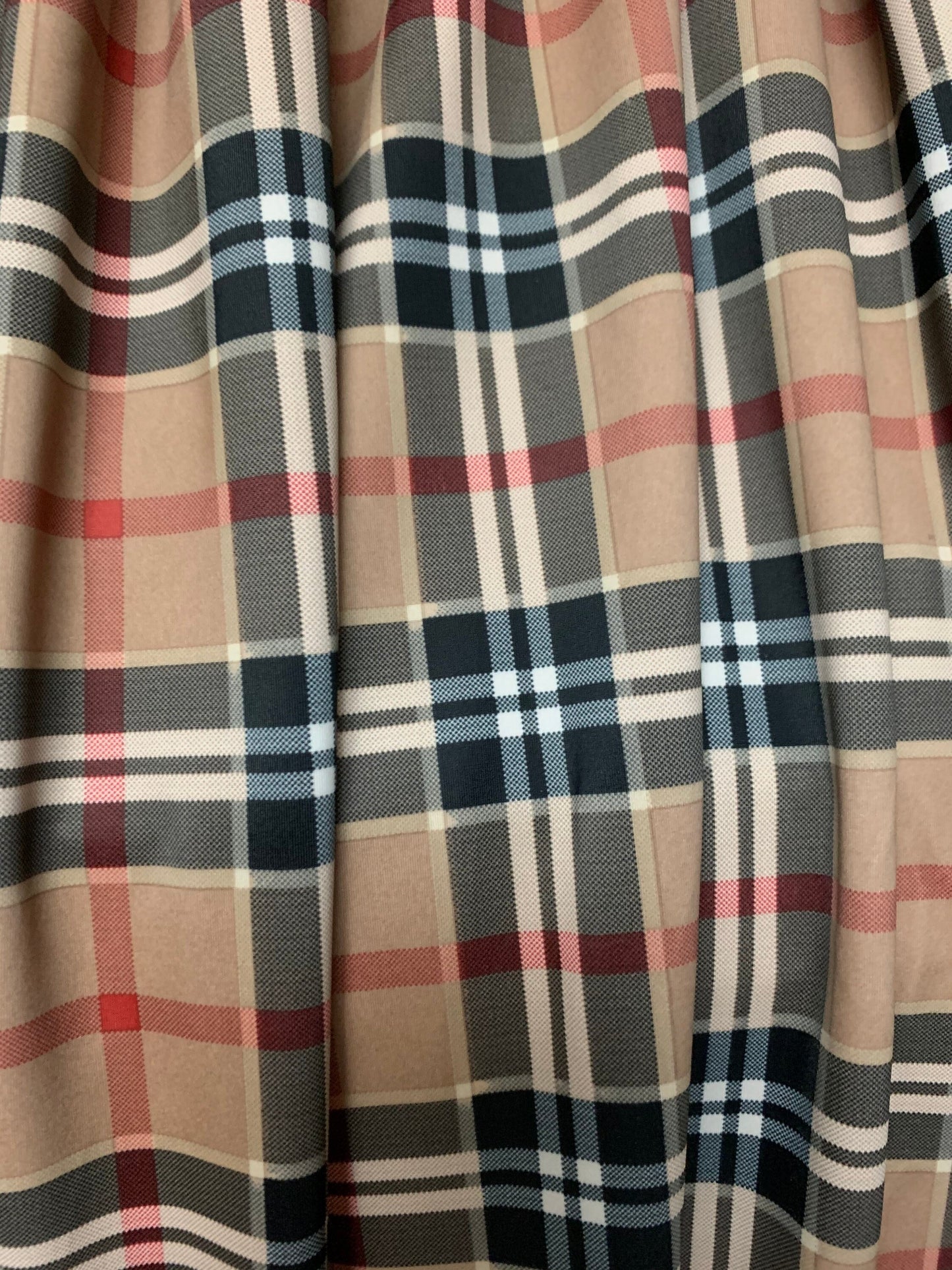 Pretty plaid tartan design print on the best quality nylon spandex 4-way stretch 58/60”sold by the YD. ships worldwide from Los Angeles CA