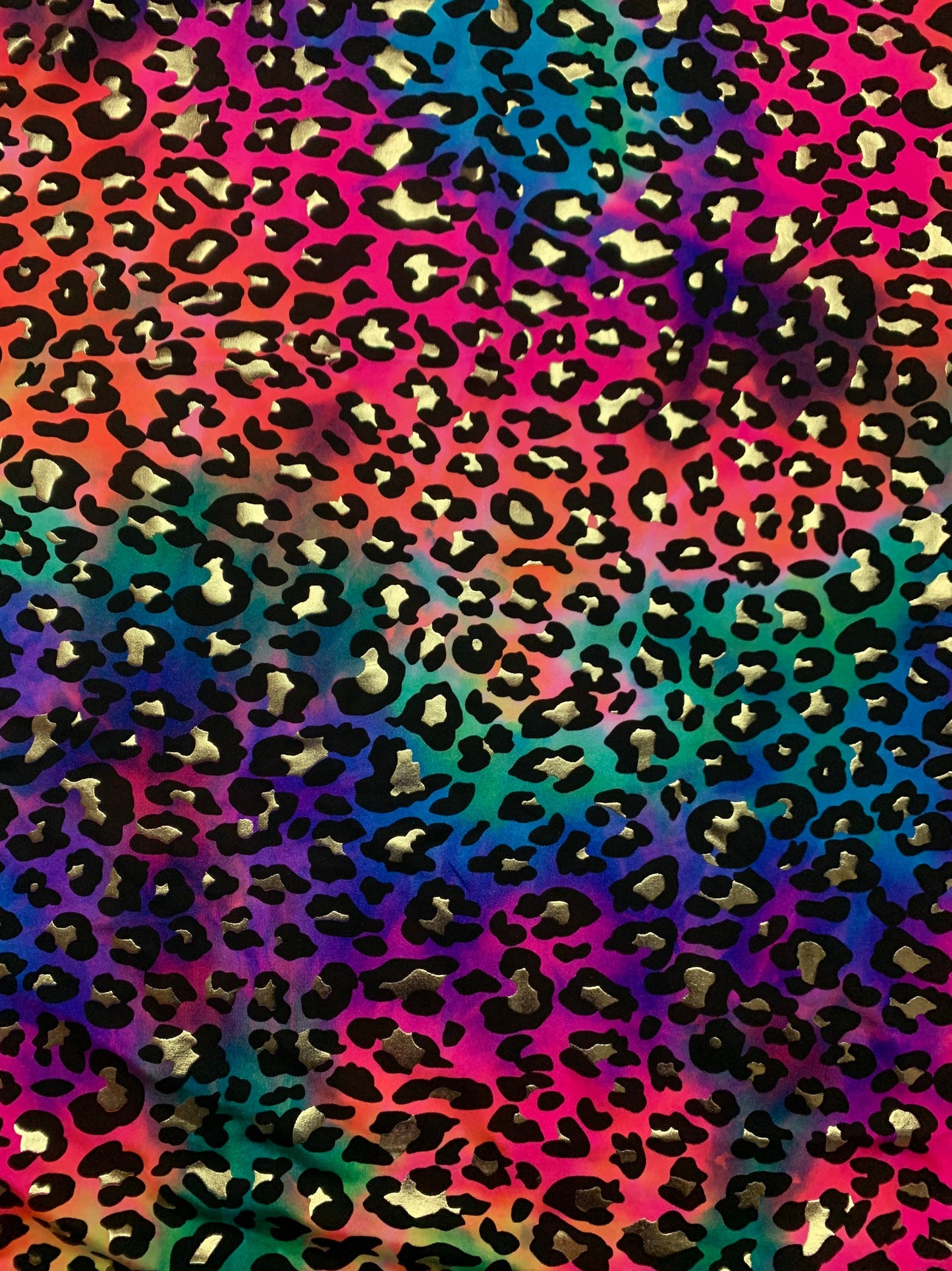 New Leopard tie dye color print on the best quality nylon spandex 4-way stretch 58/60”sold by the YD. ships worldwide from Los Angeles CA.