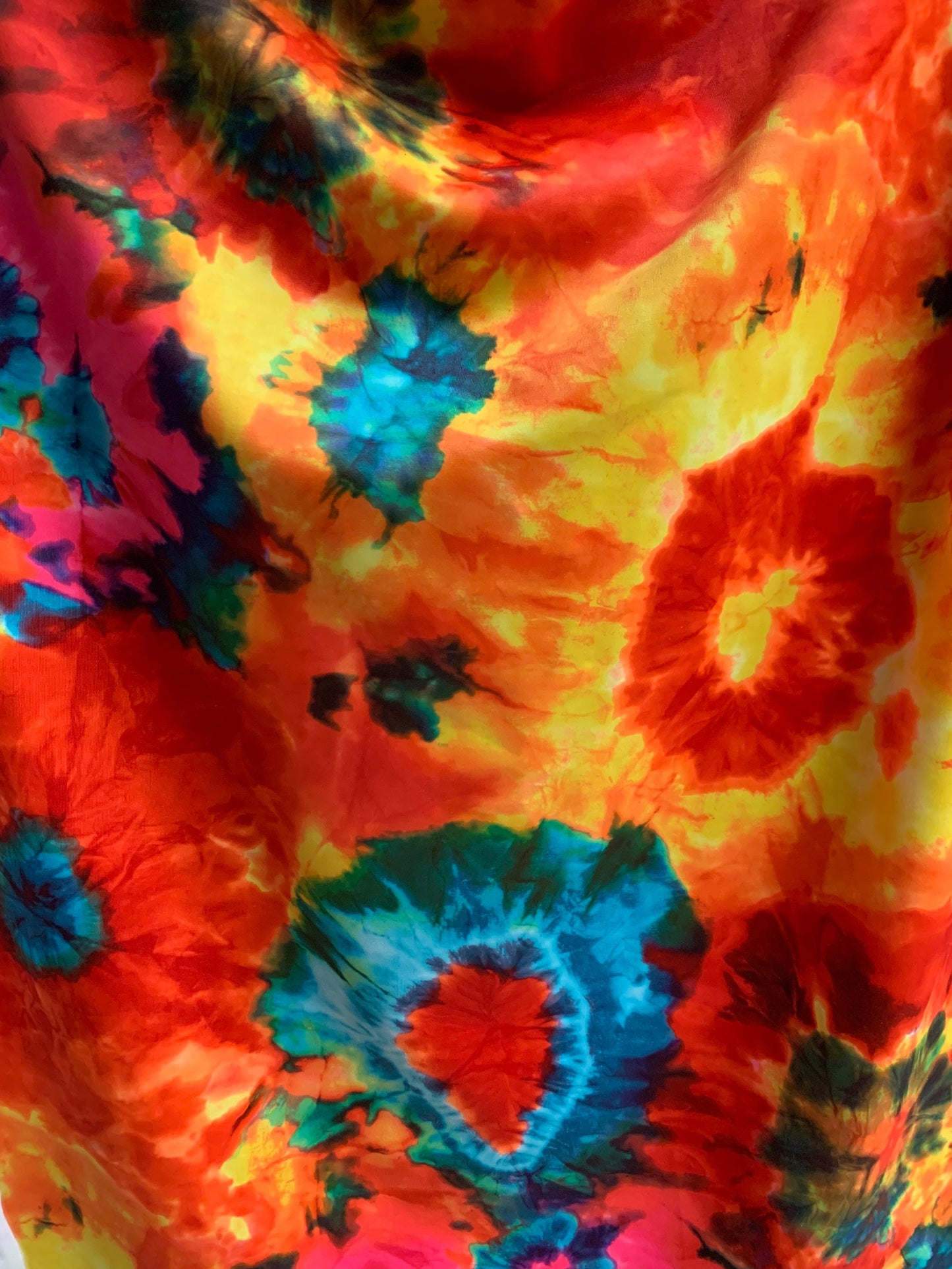Summer tie dye colorful print on the best quality nylon spandex 4way stretch 58/60”sold by the YD.ships worldwide from Los Angeles CA USA