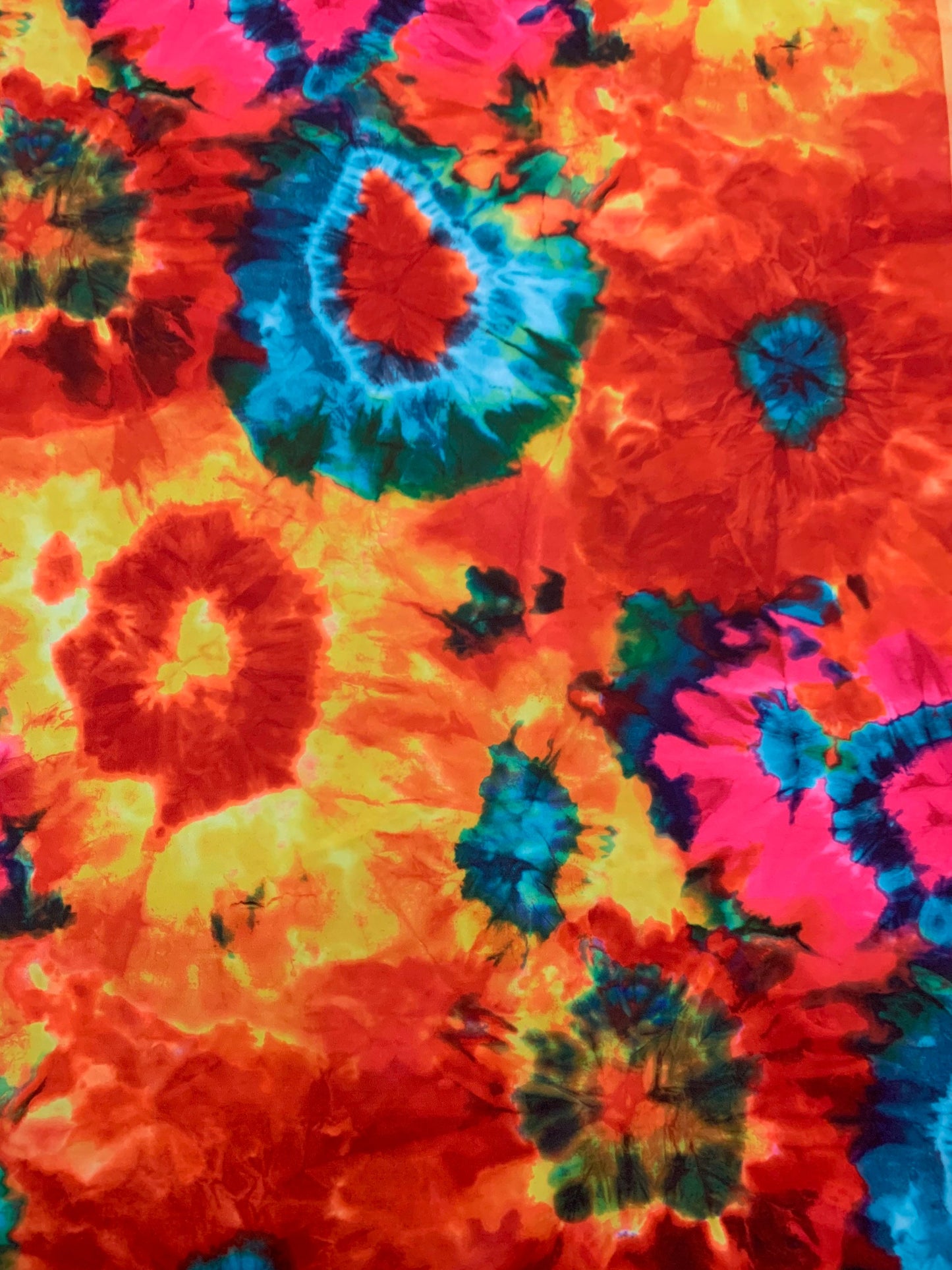Summer tie dye colorful print on the best quality nylon spandex 4way stretch 58/60”sold by the YD.ships worldwide from Los Angeles CA USA