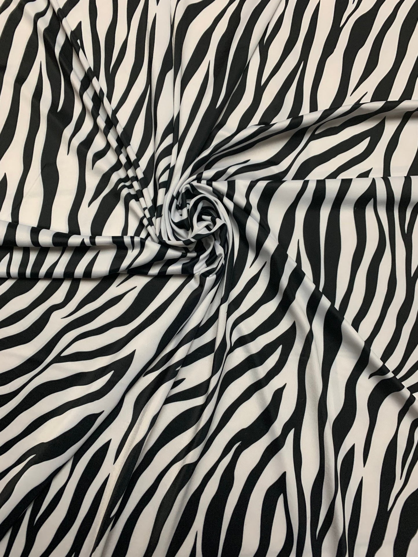 Zebra skin design print on the best quality of nylon spandex 4-way stretch 58/60”sold by the YD.ships worldwide from Los Angeles CA USA.