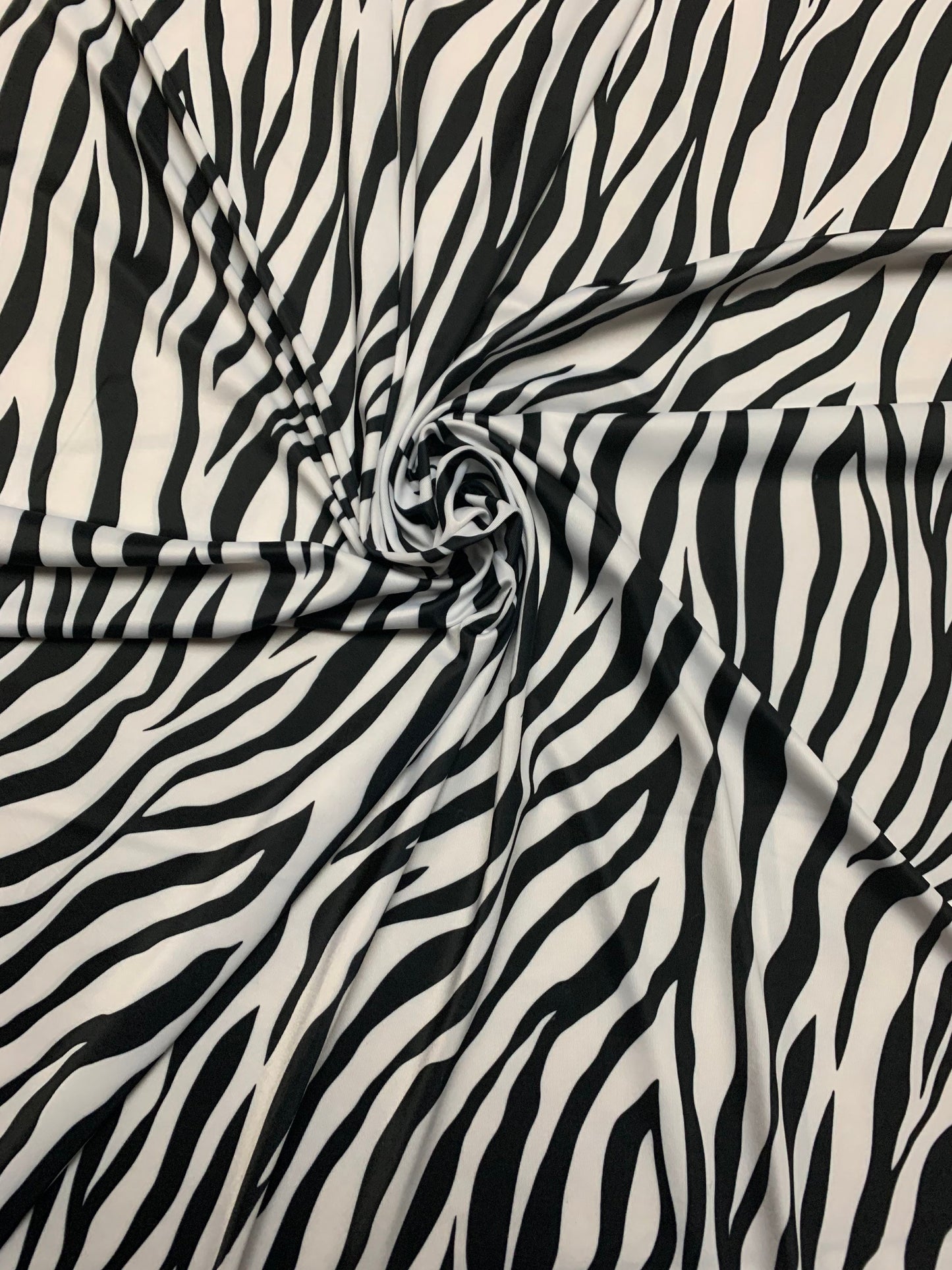 Zebra skin design print on the best quality of nylon spandex 4-way stretch 58/60”sold by the YD.ships worldwide from Los Angeles CA USA.