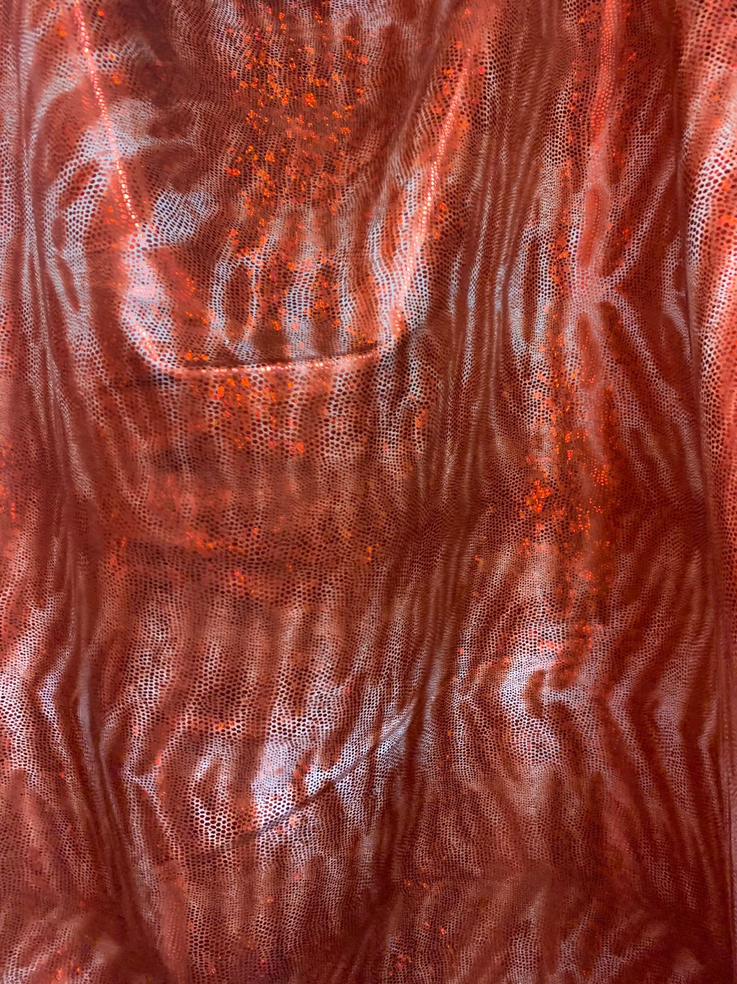Skin reptile pattern design print on metallic nylon spandex 4-way stretch 58/60”sold by the YD.ships worldwide from Los Angeles