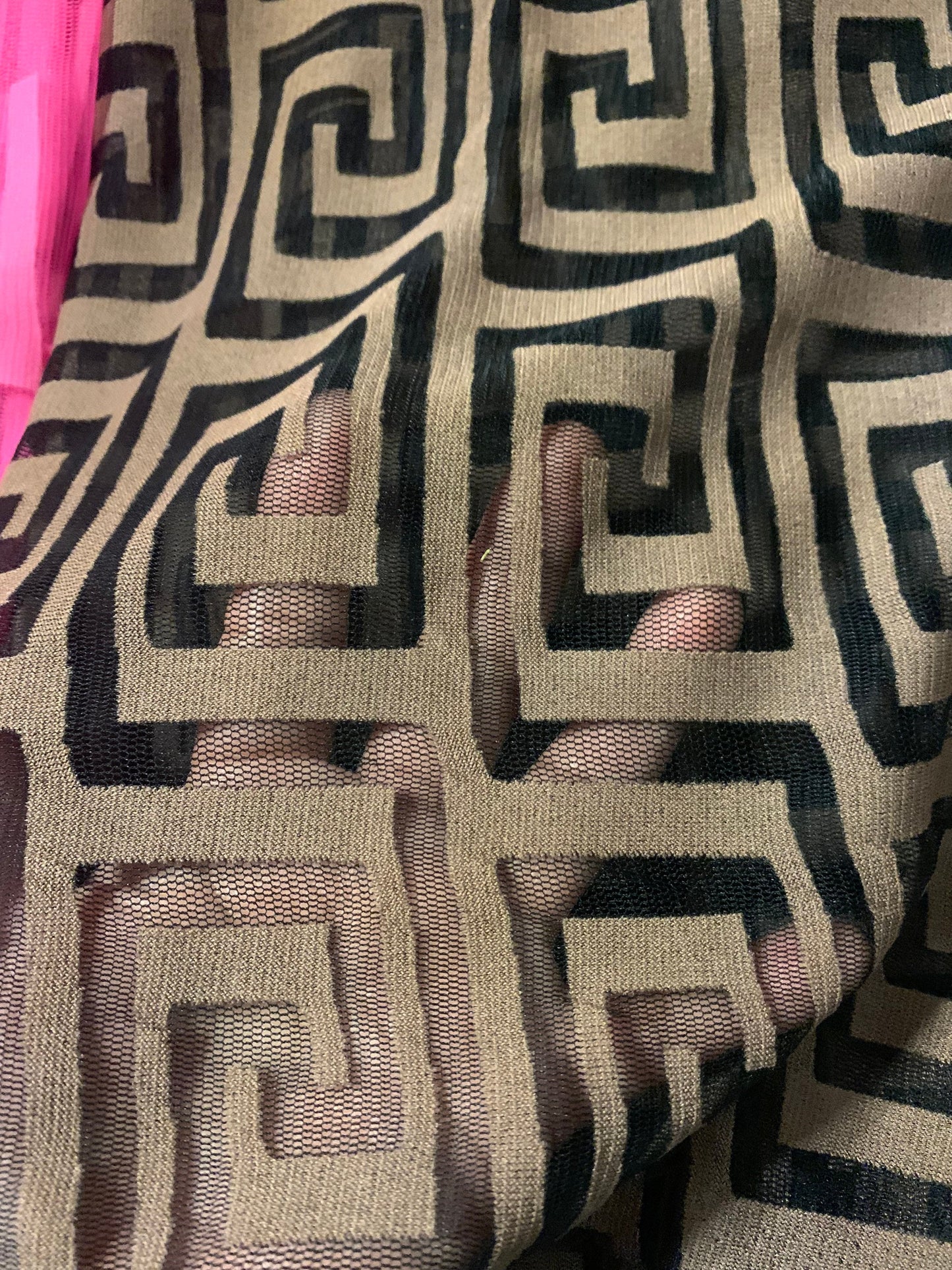 New fashion design print on power mesh 4-stretch 58/60”sold by the YD.ships worldwide from Los Angeles California USA
