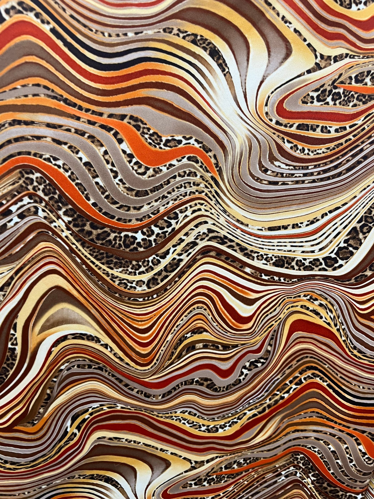 New safari abstract print on the best quality of nylon spandex4-stretch 58/60”sold by the YD.Ships worldwide from Los Angeles California USA