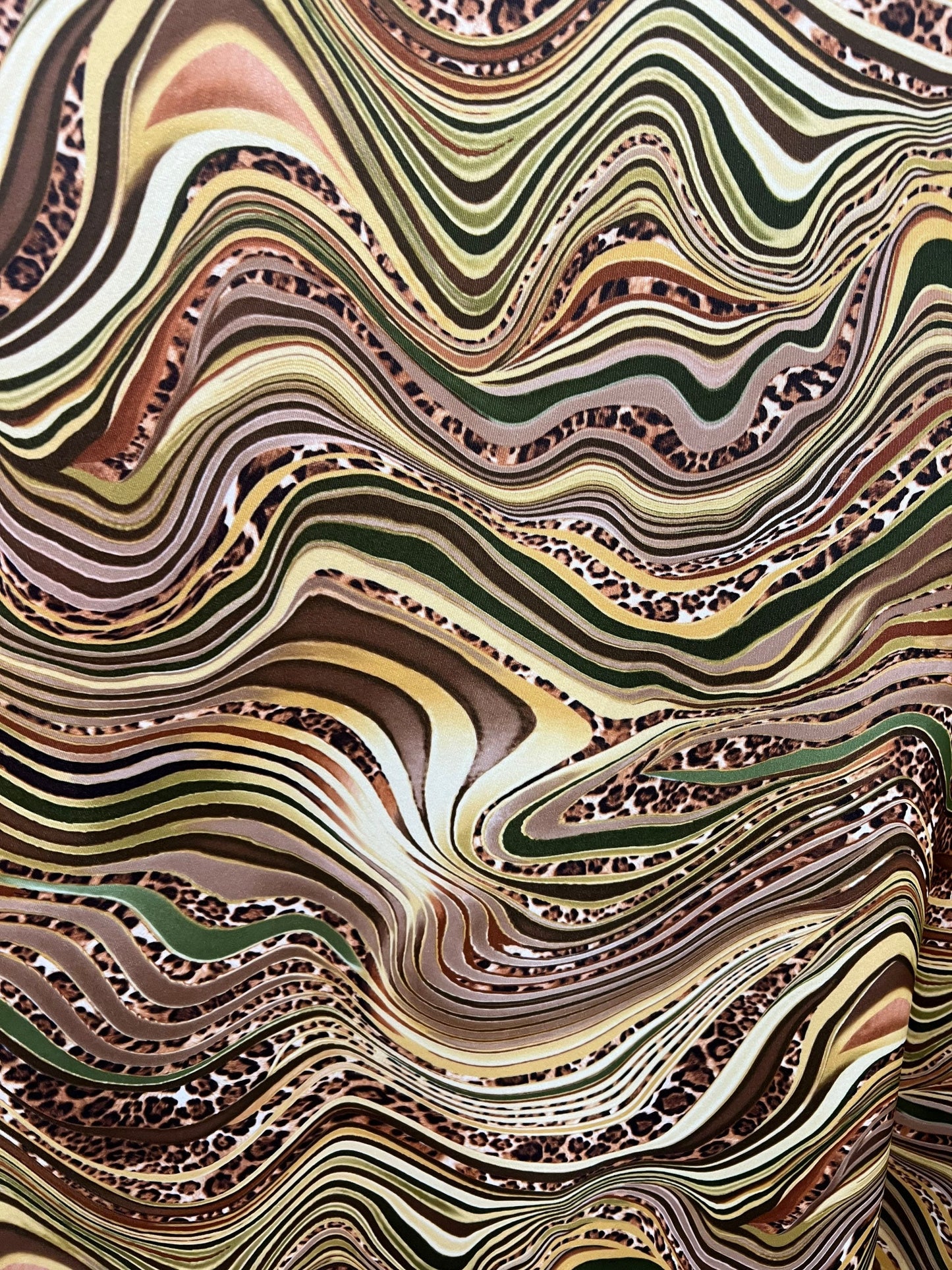 New safari abstract print on the best quality of nylon spandex4-stretch 58/60”sold by the YD.Ships worldwide from Los Angeles California USA