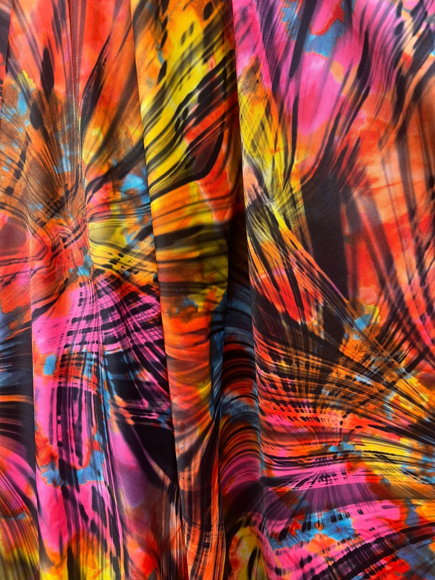 New Tie dye shibori pattern design print on the best quality of nylon spandex 4-stretch 58/60”sold by the YD.Ships worldwide from La CA
