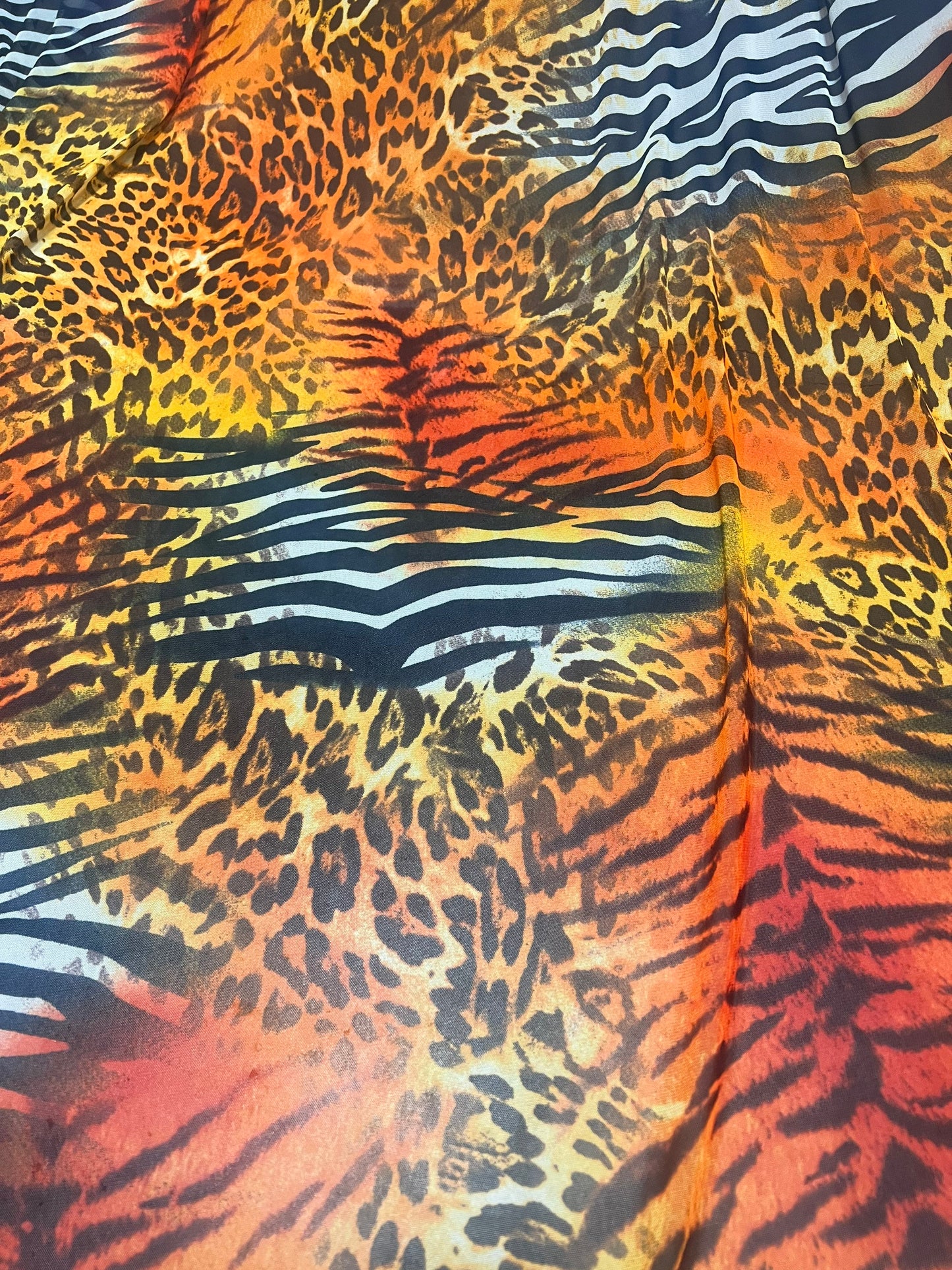 New exotic animal design print on power mesh nylon spandex 4-stretch 58/60”Sold by the YD.Ships worldwide from Los Angeles California USA.