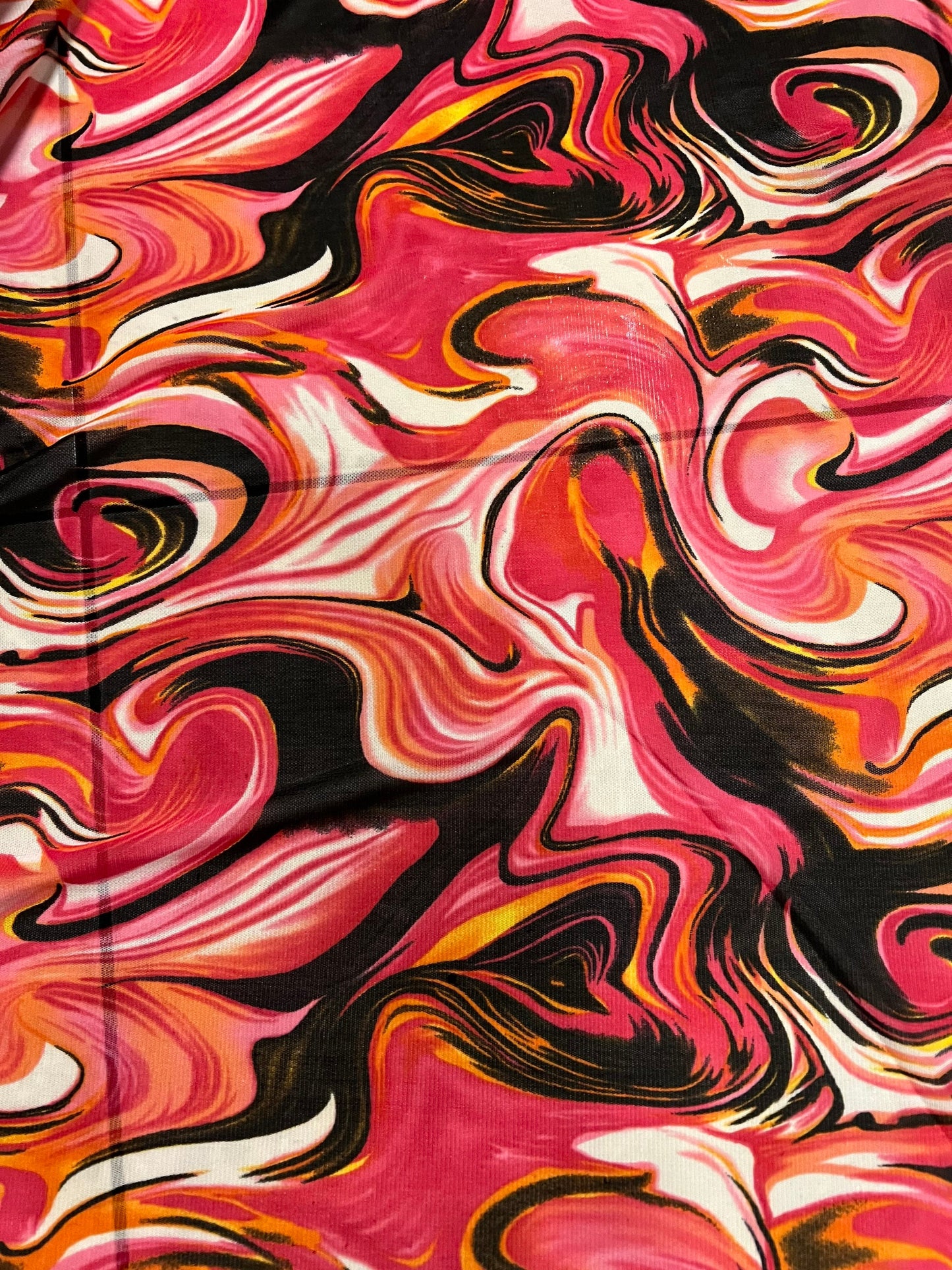 New paint swirl design print on the best quality of power mesh 4-stretch 58/60”sold by the YD.Ships worldwide from Los Angeles CA.