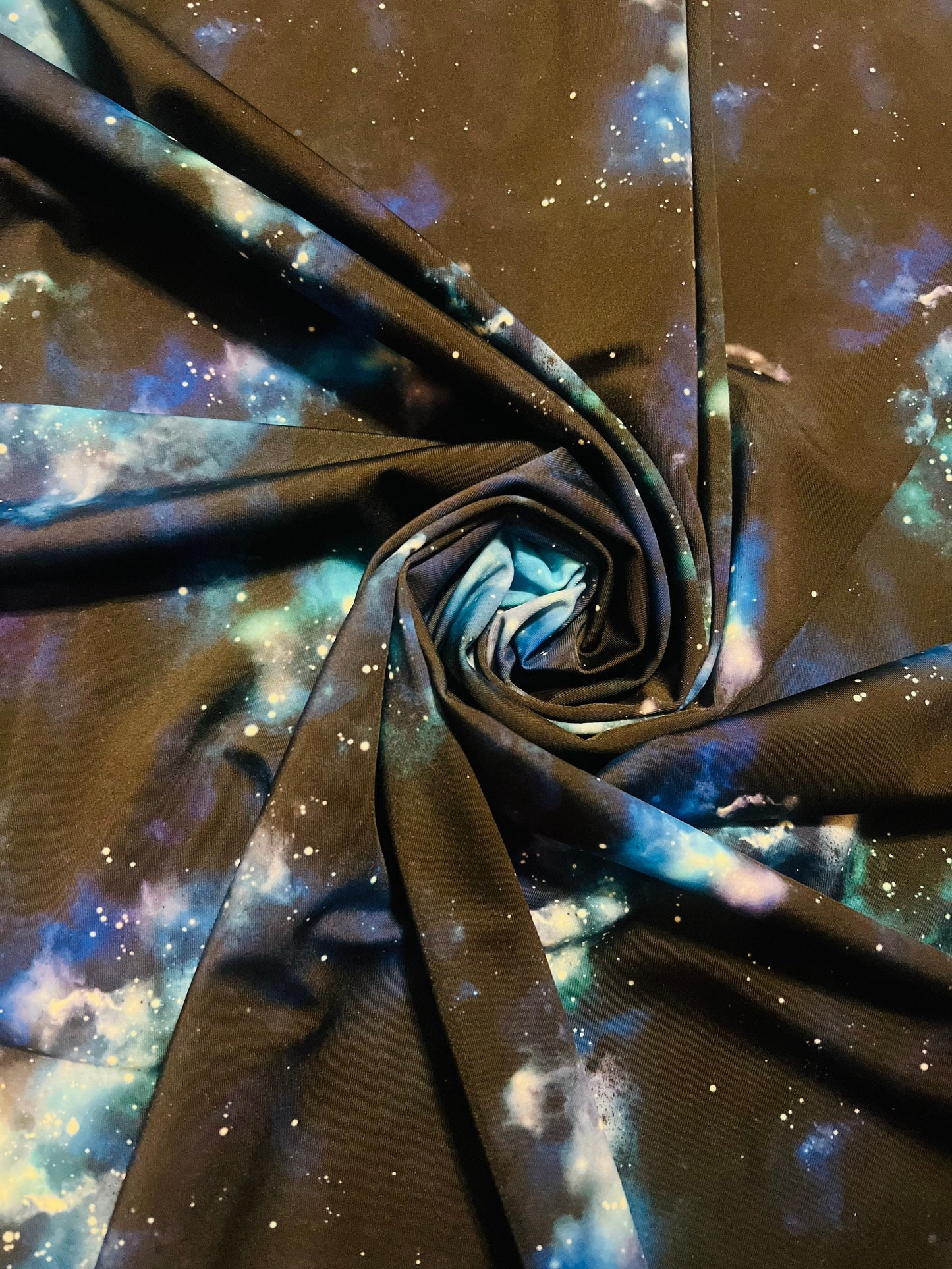 New space galaxy design print on the best quality of nylon spandex58/60”sold by the YD.Ships worldwide from Los Angeles California USA