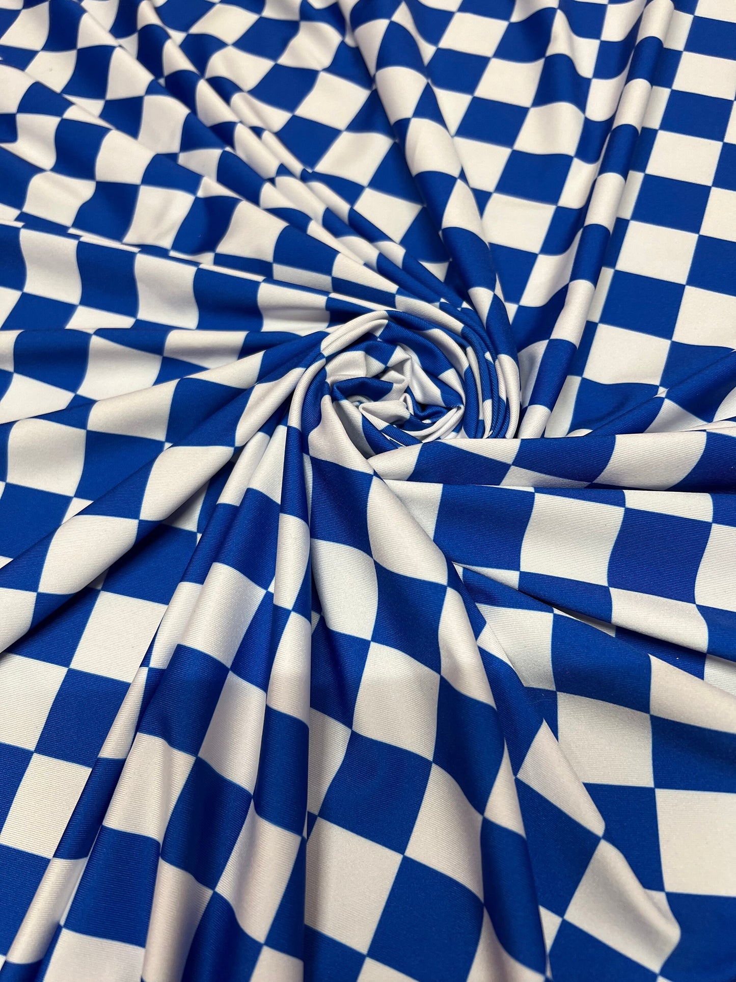 New Checkered pattern design print on the best quality of nylon spandex 4way stretch 58/60”sold by the YD.ships worldwide from Los Angeles
