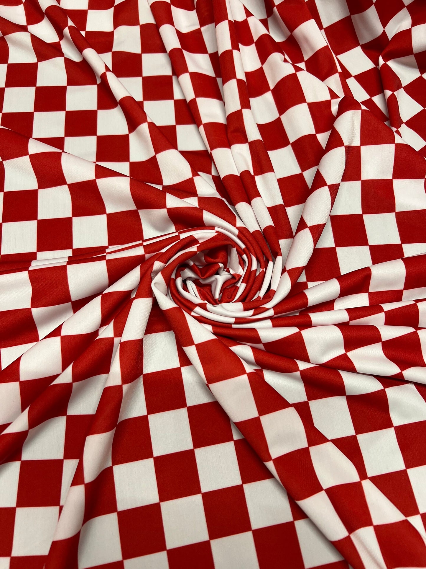 New Checkered pattern design print on the best quality of nylon spandex 4way stretch 58/60”sold by the YD.ships worldwide from Los Angeles