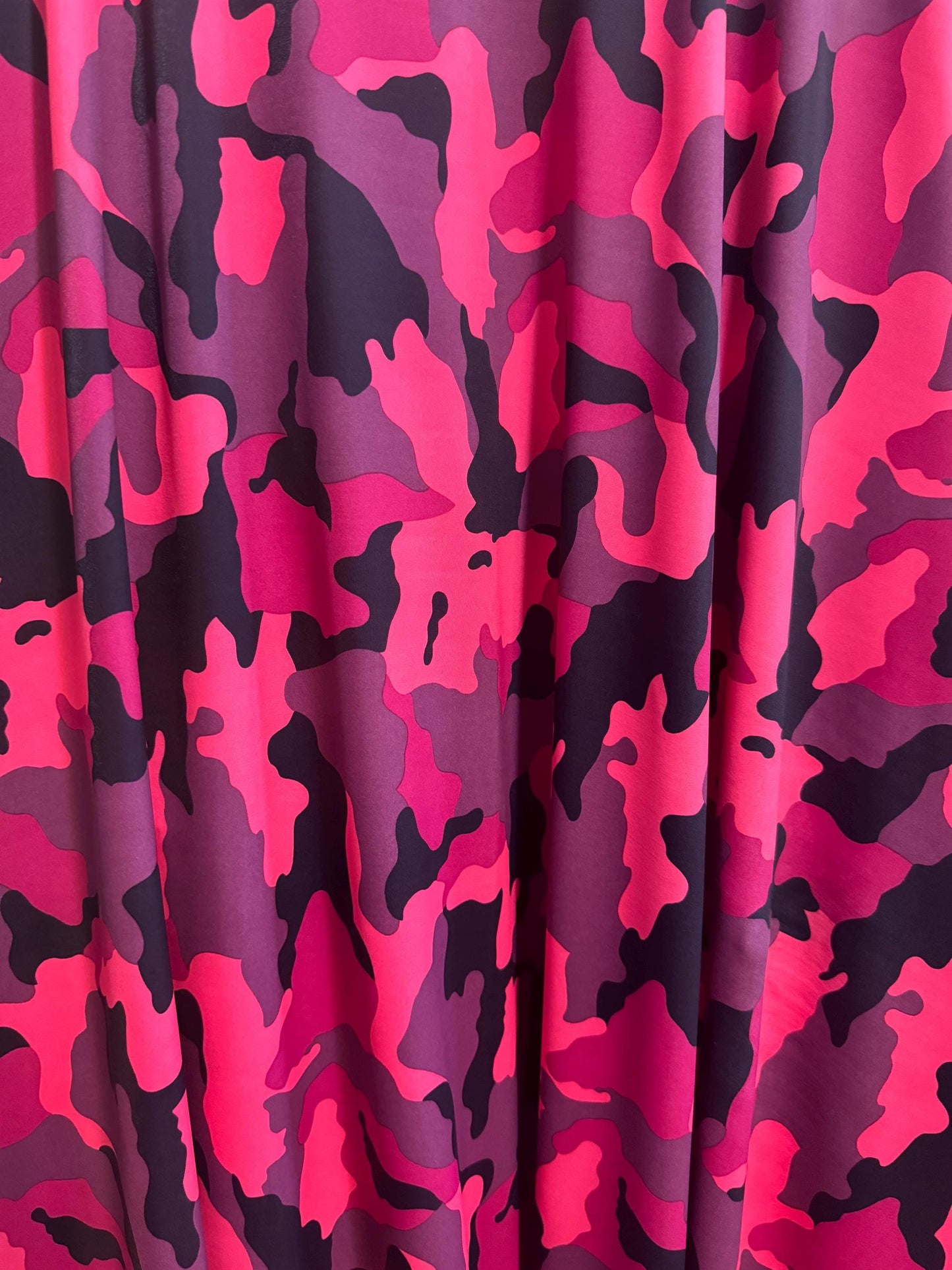 Magenta Multicolor Camouflage print on the best quality of nylon spandex 4-stretch 58/60”Sold by the YD.Ships worldwide from Los Angeles CA.