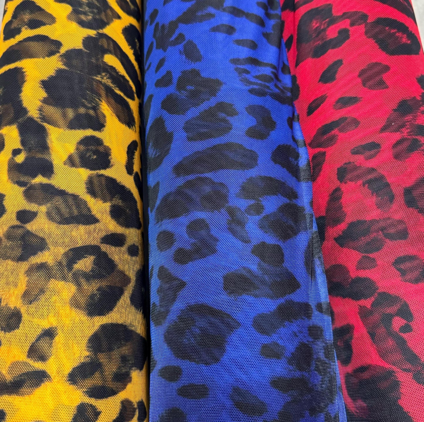 New Leopard pattern design print on power mesh nylon spandex 4-stretch 58/60”Sold by the YD.Ships worldwide from Los