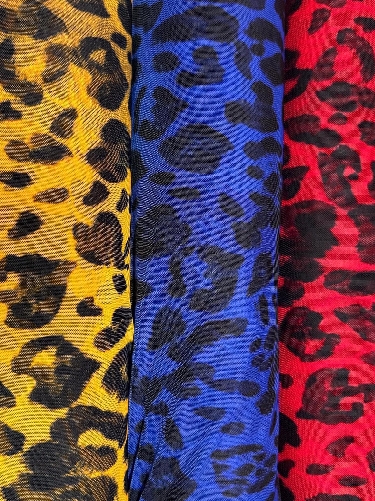 New Leopard pattern design print on power mesh nylon spandex 4-stretch 58/60”Sold by the YD.Ships worldwide from Los