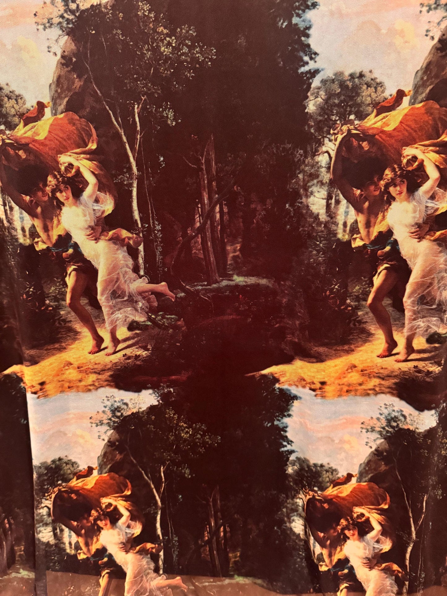 New Love in the storm design print on power mesh 4-way stretch 58/60” sold by the YD.ships worldwide from Los Ángeles California USA