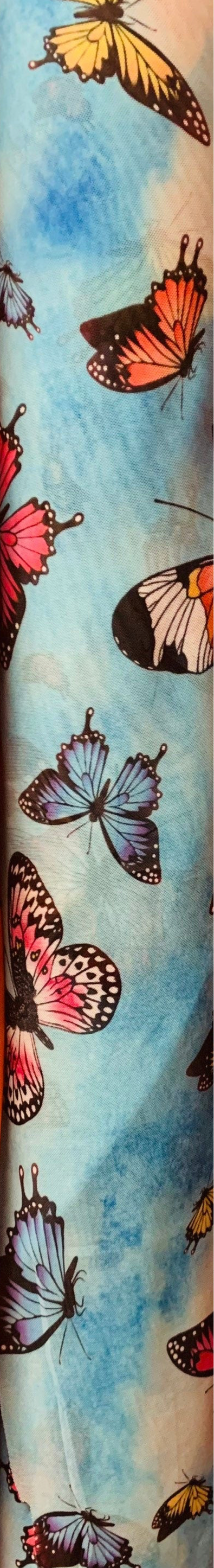 Pretty butterfly design print on power mesh 4-way stretch 58/60”sold by the YD.ships worldwide from Los Angeles California USA