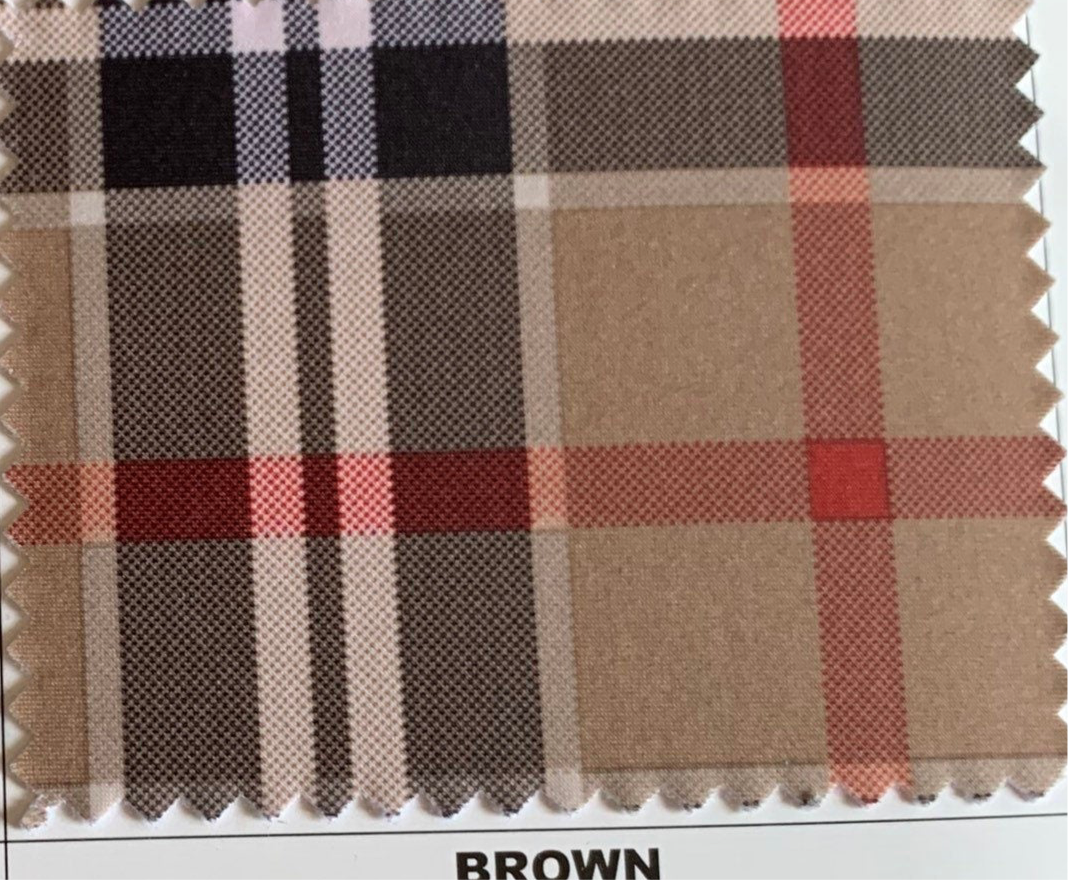 Plaid tartan design print on the best quality nylon spandex 4- way stretch 58/60”solid by the YD. ships Worldwide from Los Angeles ca USA.