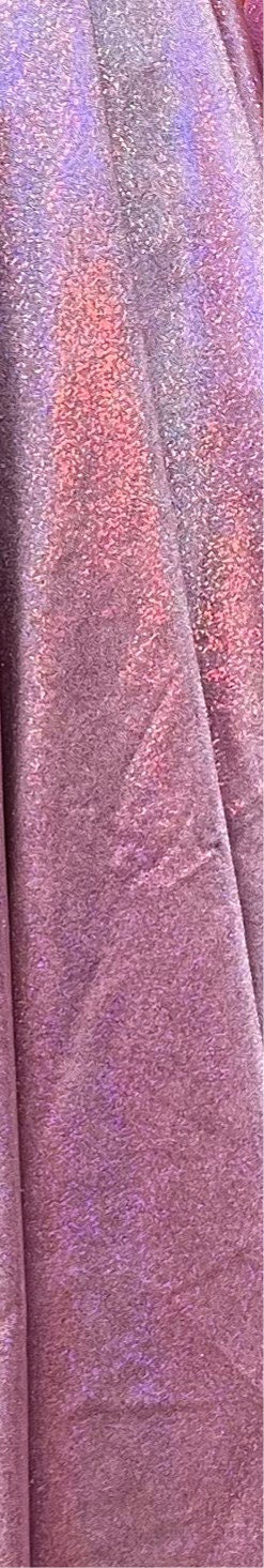 Shiny Mystique w/hologram foggy foil nylon spandex 4-stretch 58/60”Sold by the YD.Ships worldwide from Los Angeles California USA