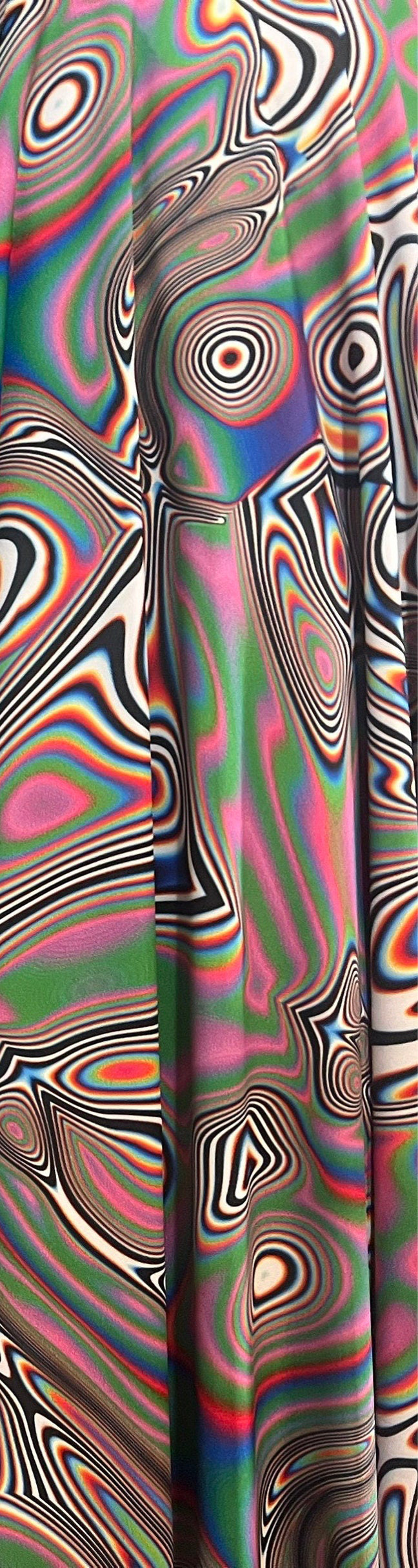 New swirl pattern design print on the best quality of nylon spandex 4-way stretch 58/60”Sold by the YD.Ships worldwide from Los Angeles CA.