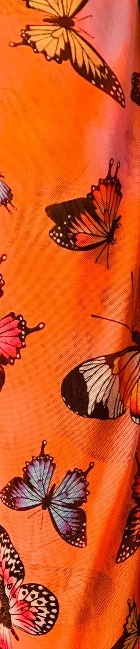 Pretty butterfly design print on power mesh 4-way stretch 58/60”sold by the YD.ships worldwide from Los Angeles California USA