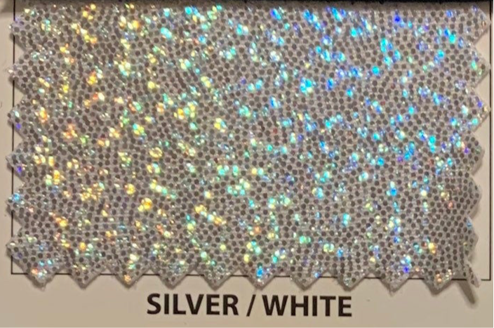 Mystique nylon spandex w/hologram foggy foil 4way stretch 58/60”sold by the YD. ships worldwide from Los Angeles California USA