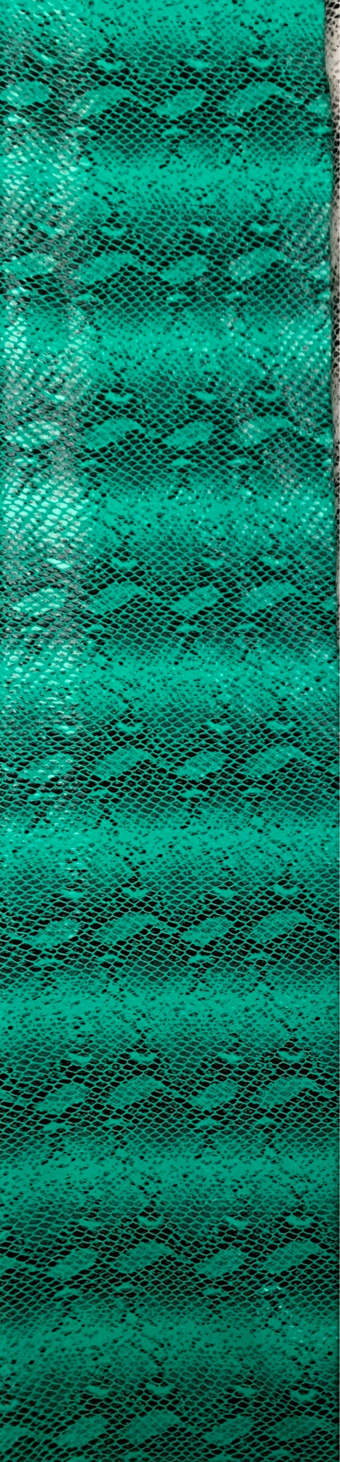 Skin snake pattern design print on the best quality nylon spandex with clear foil 4-way stretch 58/60”sold by the YD.ships worldwide from Los Angeles CA USA