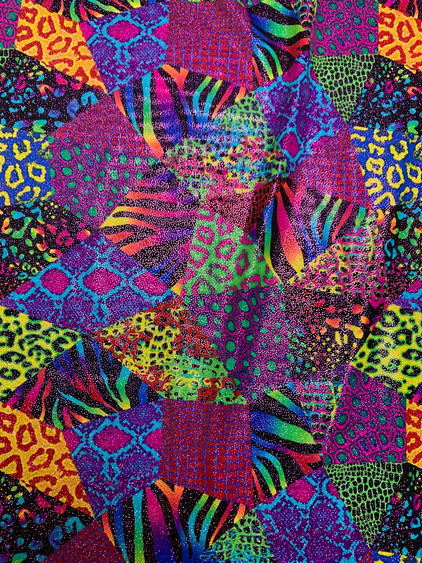 Multi Exotic animal print Multicolor print on best quality of nylon spandex with foil 4-way stretch 58/60” Sold by the YD. Ships Worldwide