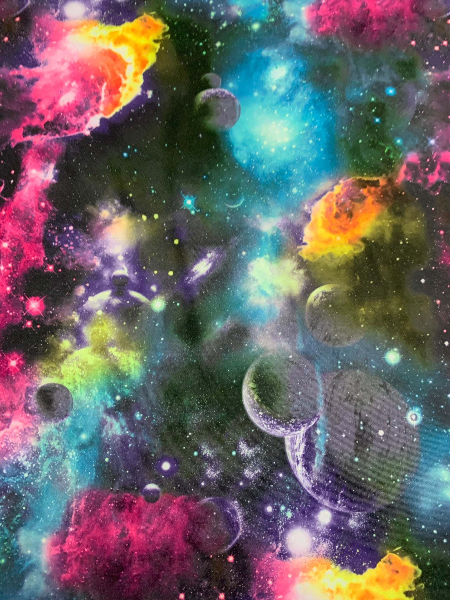 Awesome universe design print on nylon spandex 4-way stretch sold by the YD. ships worldwide from Los Angeles California USA