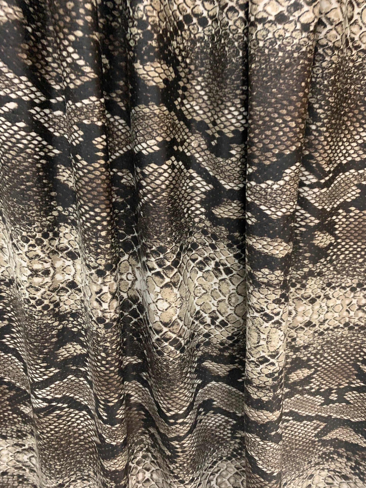 Snake skin pattern design print on nylon spandex 4-way stretch 58/60”sold by the YD. ships worldwide from Los Angeles California USA