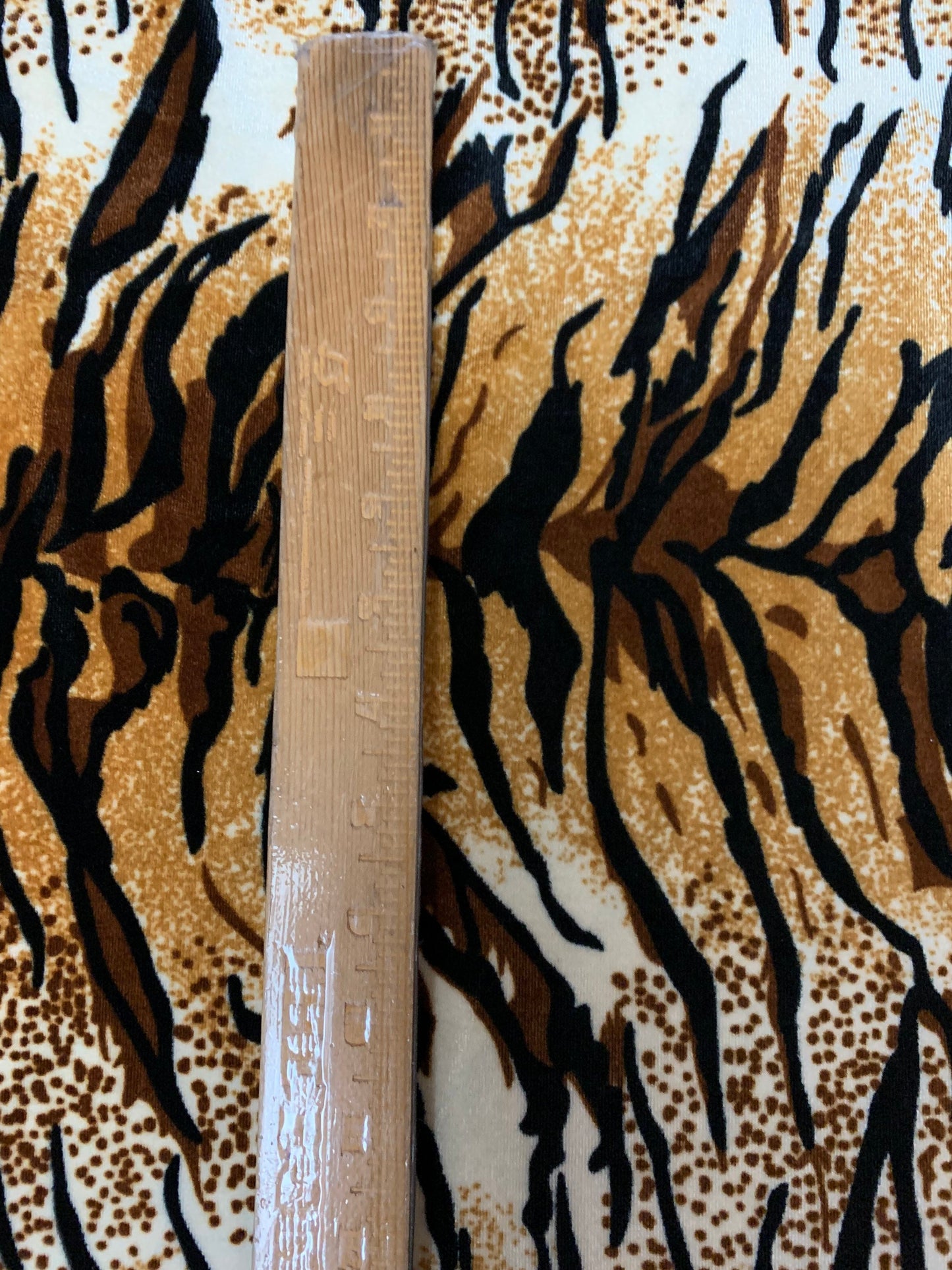 Safari tiger design brown/gold heavy stretch velvet 4-way 420 gms 58/60”sold by the YD. ships worldwide from Los Angeles California USA.