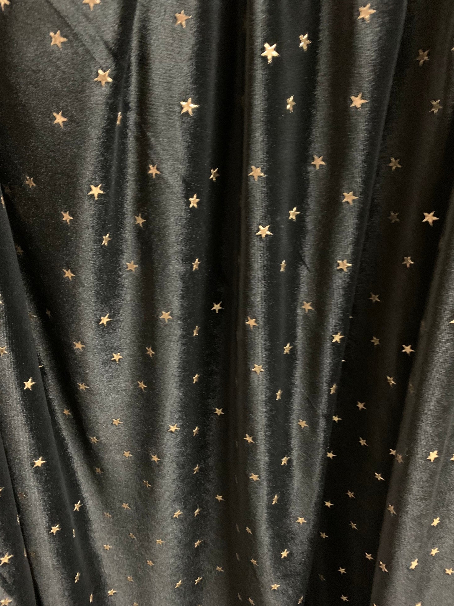 New stretch velvet with small stars metallic 4-way stretch 58/60”sold by the YD.ships worldwide from Los Ángeles California USA