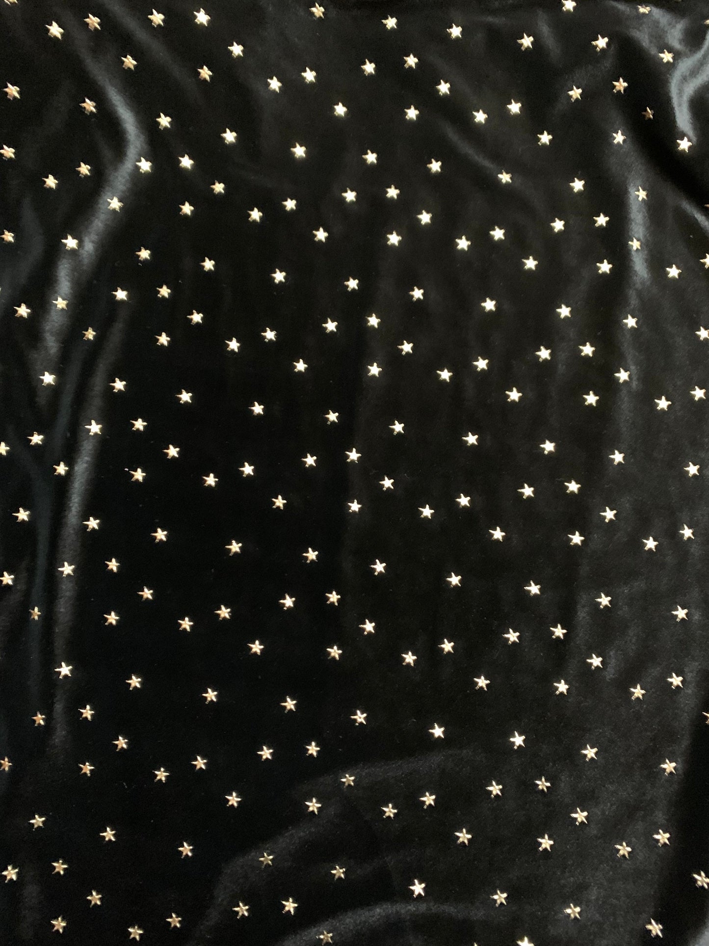 New stretch velvet with small stars metallic 4-way stretch 58/60”sold by the YD.ships worldwide from Los Ángeles California USA