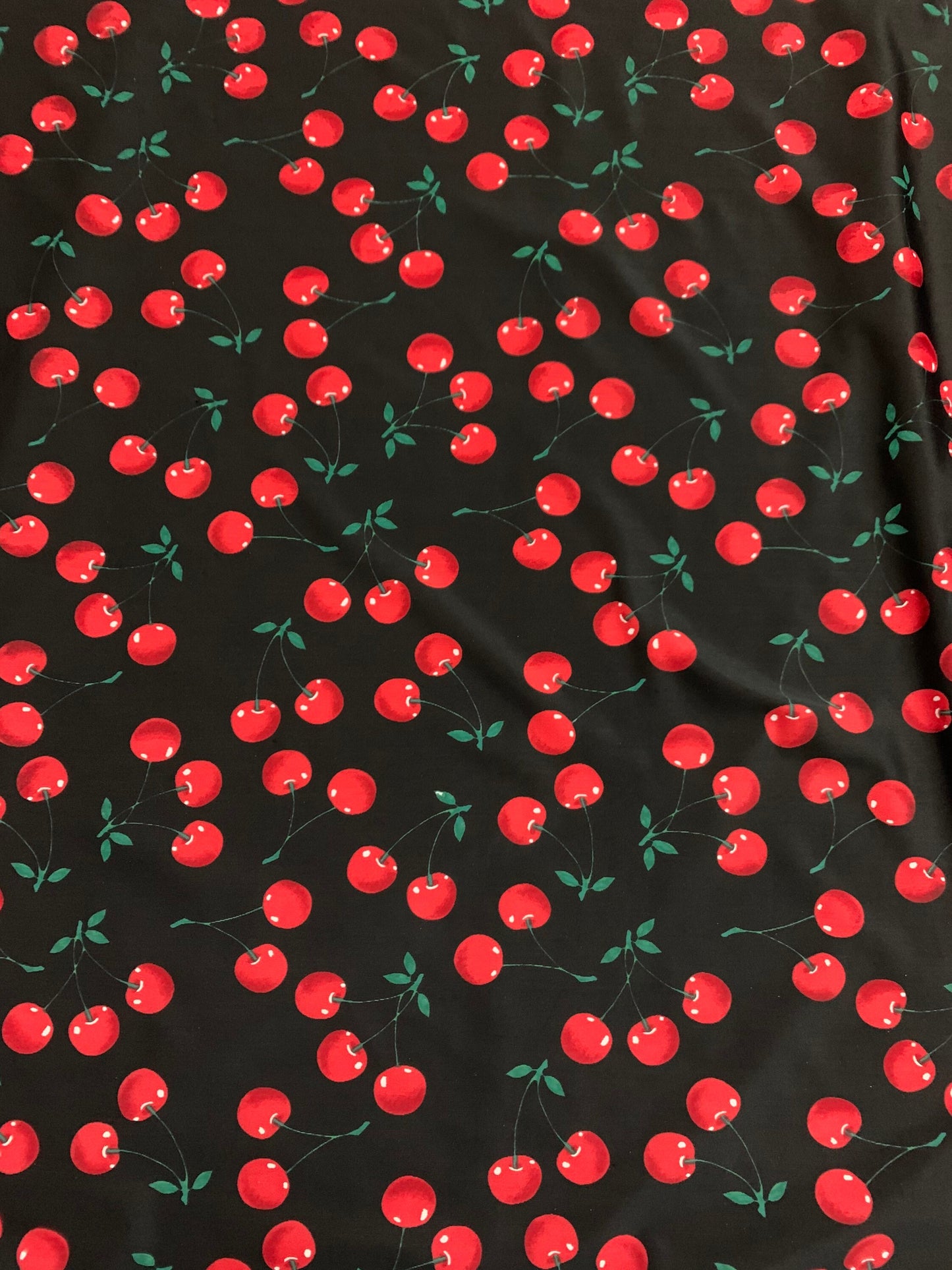 New cherry design print on the best quality nylon 4-way stretch 58/60 sold by DY. Ships Worldwide from Los Angeles California USA