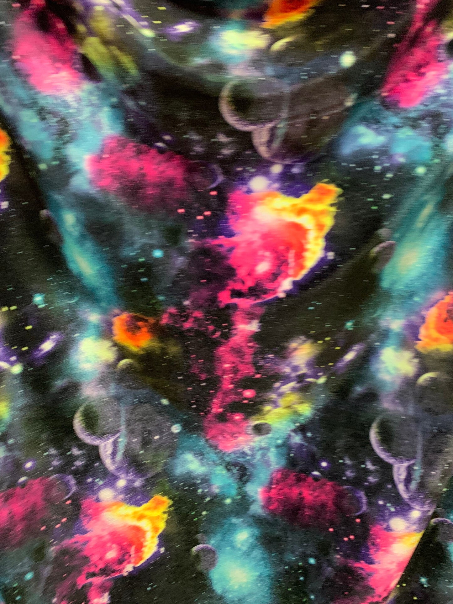 Amazing galaxy design print on stretch velvet 420 grams 4-stretch 58/60”sold by the YD.ships worldwide from Los Angeles California USA