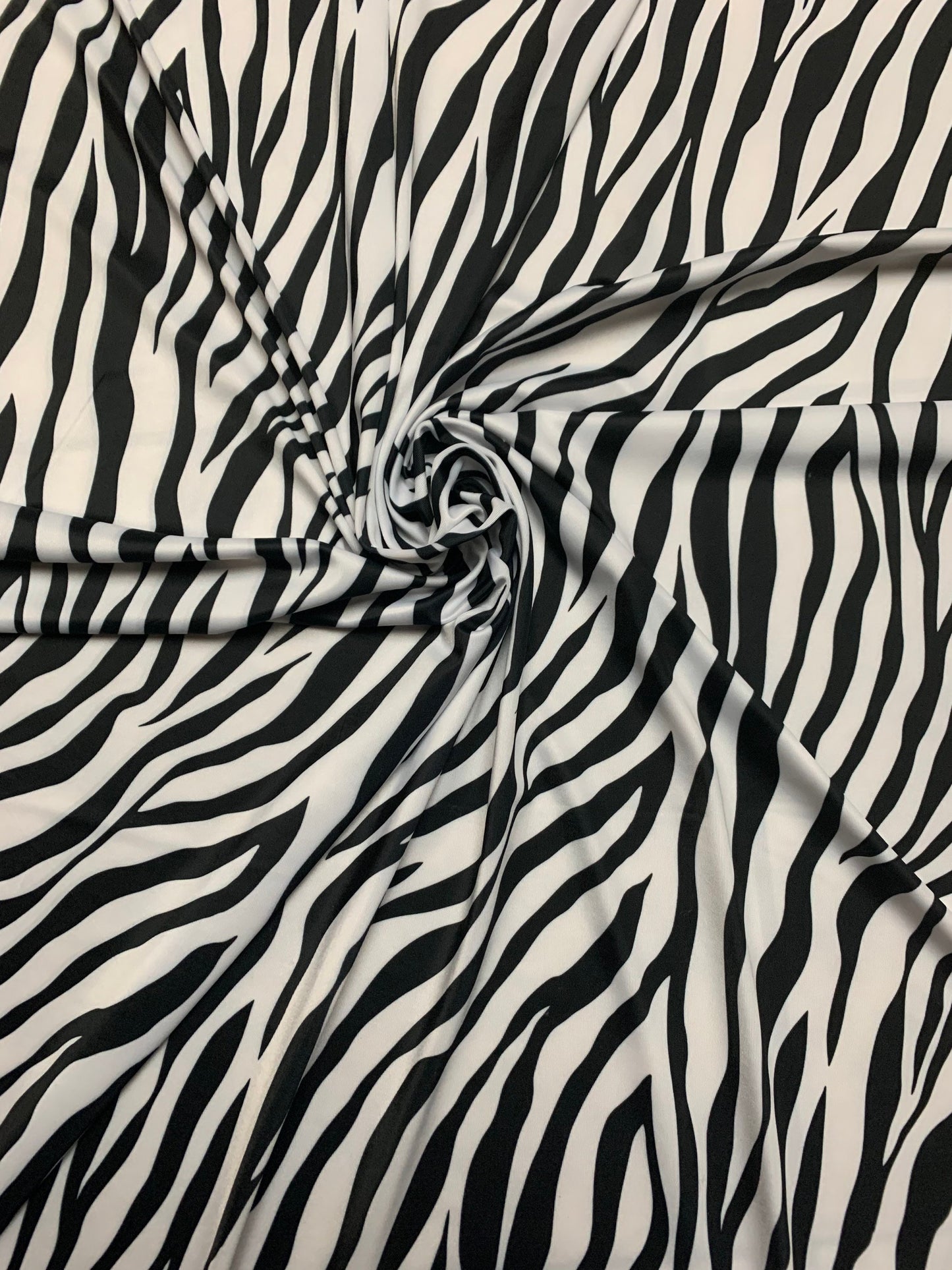 Zebra skin design print on the best quality of nylon spandex 4-way stretch 58/60”sold by the YD.ships worldwide from Los Angeles  CA USA.