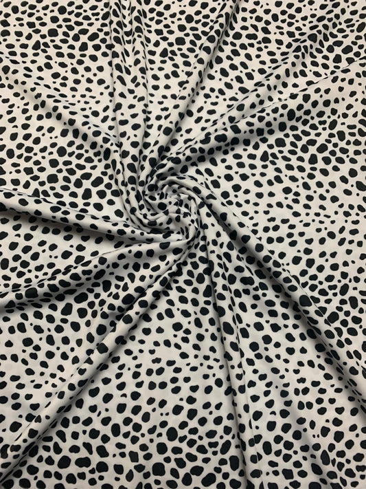 Pretty Dalmatian design print on the best quality of nylon spandex 4-way stretch 58/60”sold by the YD.ships worldwide from Los Angeles CA.